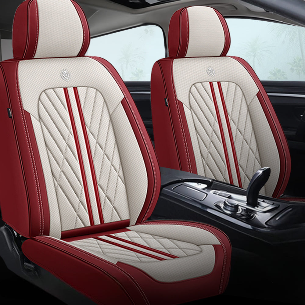 Prestige Executive Seat Cover – Beige & Red